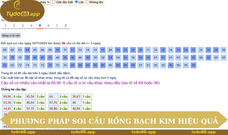 Phương pháp soi cầu Rồng Bạch Kim hiệu quả