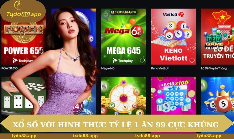Xổ số với hình thức tỷ lệ 1 ăn 99 cực khủng